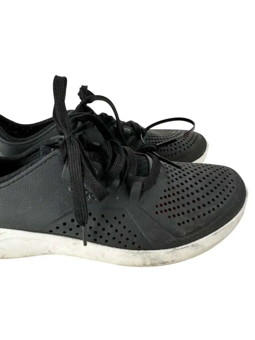Crocs LiteRide Pacer Sneakers Black Lace Up Walking Athleisure Womens 10
